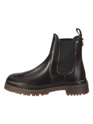GANT Footwear Skórzane sztyblety "Aligrey" w kolorze bordowym rozmiar: 41. Czerwone botki GANT Footwear, bez wzorów, bez obcasa, bez zapięcia. Za 354.45 zł.