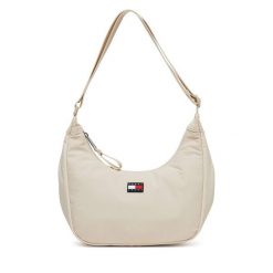 Torebka Tommy Jeans. Brązowe torebki klasyczne Tommy Jeans, bez wzorów, z jeansu, bez dodatków. Za 349.99 zł.