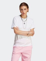 Adidas Koszulka w kolorze białym rozmiar: S. Białe bluzki Adidas, s, bez wzorów, z bawełny, bez kołnierzyka, bez ramiączek. Za 88.95 zł.