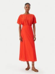 LOLA CASADEMUNT Sukienka codzienna MS2616020 Czerwony Regular Fit. Czerwone sukienki LOLA CASADEMUNT, na co dzień, xl, bez wzorów, z syntetyku, bez kołnierzyka, bez ramiączek, proste. Za 712.99 zł.