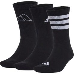 Skarpety Adidas Sport Logo Pack 3Pp Dorośli. Czarne skarpety Adidas, bez wzorów, z bawełny. Za 53.99 zł.