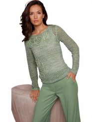 Creation L Sweter w kolorze zielonym rozmiar: 38. Zielone swetry creation L, l, bez wzorów, bez ramiączek. Za 161.45 zł.
