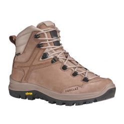 Buty trekkingowe damskie MT500 Vibram skóra wodoodporne. Brązowe trekkingi SIMOND, z kauczuku, przed kolano, trekkingowe. Za 599.99 zł.