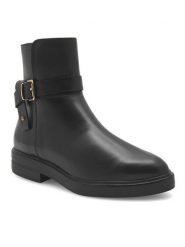 Sergio Bardi Botki ARC-C1040-02SB Czarny. Czarne botki Sergio Bardi, bez wzorów, ze skóry, bez obcasa, na płaskiej podeszwie, bez zapięcia. Za 179.99 zł.