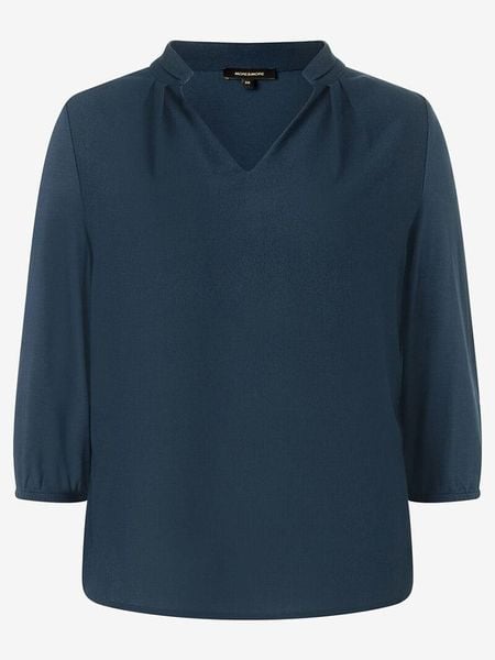 More & More Bluzka w kolorze granatowym rozmiar: 44. Niebieskie bluzki More & More, s, bez wzorów, z wiskozy, klasyczne, bez kołnierzyka, bez ramiączek. Za 127.65 zł.