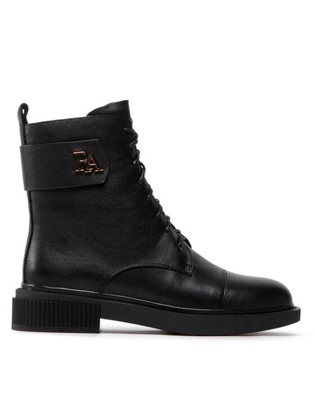 Rage Age Trzewiki RA-44-06-000367 Czarny. Czarne botki Rage Age, bez wzorów, ze skóry, bez obcasa, na płaskiej podeszwie, bez zapięcia. Za 509.99 zł.