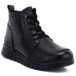 Skórzane botki damskie komfortowe czarne Cambell RI15302. Czarne botki Cambell, bez wzorów, ze skóry, bez obcasa, bez zapięcia. Za 209.99 zł.
