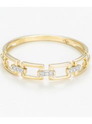 DIAMANTA Złoty pierścionek "Maillage" z diamentami rozmiar: 58. Żółte pierścionki DIAMANTA, z diamentem, złote. Za 861.99 zł.