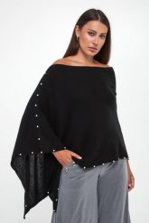 Ponczo damskie kaszmirowe JOSEPH RIBKOFF. Swetry Joseph Ribkoff, uniwersalny, bez wzorów, z kaszmiru, bez ramiączek. Za 1,369.00 zł.