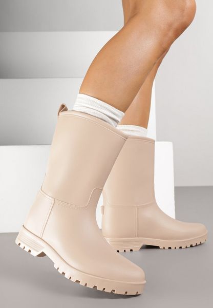 Beżowe Klasyczne Kalosze Ahlitte. Brązowe kalosze Born2be, bez wzorów, z dresówki. Za 69.99 zł.