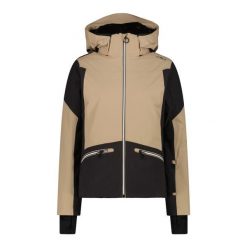 Kurtka narciarska damska CMP 34W4426. Brązowe kurtki narciarskie CMP, bez wzorów, z elastanu, z kapturem, narciarskie. Za 1,299.00 zł.