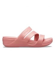 Crocs Klapki "Monterey" w kolorze jasnoróżowym rozmiar: 34/35. Różowe klapki Crocs, bez wzorów, z otwartym noskiem, bez obcasa. Za 110.04 zł.