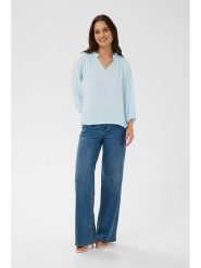 Kaffe Bluzka w kolorze błękitnym rozmiar: 42. Niebieskie bluzki Kaffe, bez wzorów, z wiskozy, bez kołnierzyka, bez ramiączek. Za 113.99 zł.