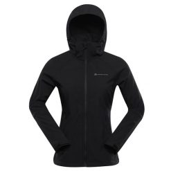 Kurtka softshell damska Alpine Pro Hoora. Czarne kurtki sportowe Alpine Pro, xs, bez wzorów, z softshellu, bez kaptura, trekkingowe. Za 369.00 zł.