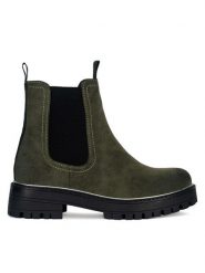 Jenny Fairy Botki WS13202-05 Khaki. Brązowe botki Jenny Fairy, bez wzorów, ze skóry, bez obcasa, na płaskiej podeszwie, bez zapięcia. Za 111.99 zł.