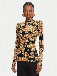 Balmain Bluzka DF0AR092JJ44 Czarny Slim Fit. Czarne bluzki Balmain, bez wzorów, z syntetyku, bez kołnierzyka, bez ramiączek. Za 4,609.00 zł.