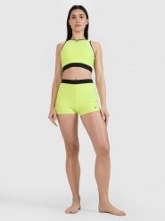 4F Szorty kąpielowe damskie - zielone XS. Zielone szorty 4f, bez wzorów, z elastanu, wakacyjne. Za 79.99 zł.