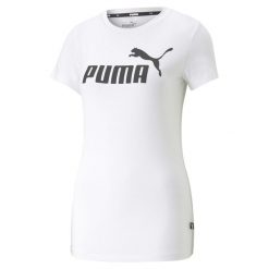Koszulka Kobieta Puma Essentials Slim biały. Białe bluzki Puma, xs, bez wzorów, sportowe, bez kołnierzyka, bez ramiączek. W wyprzedaży za 94.10 zł.