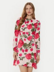Guess Sukienka codzienna W5RK39 WGLC2 Różowy Regular Fit. Czerwone sukienki Guess, na co dzień, s, z aplikacjami, z wiskozy, bez kołnierzyka, bez ramiączek, proste. Za 389.99 zł.