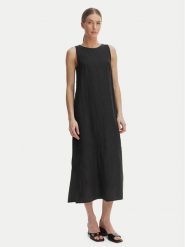 Marella Sukienka letnia Velo 2615221352 Czarny Regular Fit. Czarne sukienki Marella, na lato, bez wzorów, ze lnu, bez kołnierzyka, bez ramiączek. Za 689.99 zł.