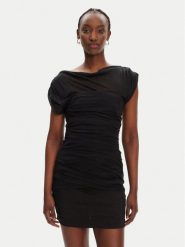 PINKO Sukienka koktajlowa Discoland 104872 A2GF Czarny Slim Fit. Czarne sukienki Pinko, bez wzorów, z wiskozy, wizytowe, bez kołnierzyka, bez ramiączek. Za 1,029.00 zł.