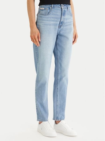 Calvin Klein Jeans Jeansy LV047E787G Niebieski Mom Fit. Niebieskie jeansy Calvin Klein Jeans, bez wzorów. Za 252.99 zł.