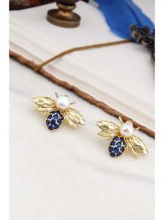 L'Atelier de Gaia Pozłacane kolczyki-wkrętki z perłami i cyrkoniami rozmiar: onesize. Białe kolczyki L'Atelier de Gaia, z cyrkonią, pozłacane. Za 126.75 zł.