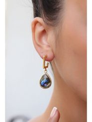 L'Atelier de Gaia Pozłacane kolczyki z labradorytem rozmiar: onesize. Niebieskie kolczyki L'Atelier de Gaia, z labradorytem, pozłacane. Za 61.60 zł.