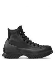 Converse Botki Chuck Taylor All Star Lugged Winter 2.0 Hi 171427C Czarny. Czarne botki Converse, bez wzorów, ze skóry, bez obcasa, na płaskiej podeszwie, bez zapięcia. Za 619.99 zł.