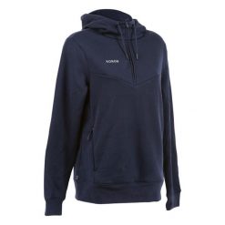 Bluza do hokeja na trawie damska Korok FH500. Niebieskie bluzy KOROK, m, bez wzorów, z bawełny, bez kaptura. Za 179.99 zł.