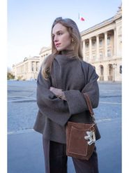 Maison héritage PARIS Skórzana torebka "Mini Leyla" w kolorze brązowym - 12 x 20 x 11 cm rozmiar: onesize. Brązowe torby na ramię Maison héritage PARIS, bez wzorów, z materiału, przez ramię, bez dodatków. Za 260.99 zł.