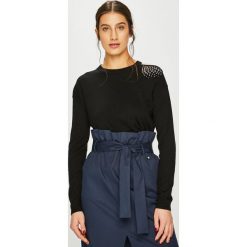 Liu Jo - Sweter. Czarne swetry Liu Jo, m, bez wzorów, z bawełny, bez ramiączek. W wyprzedaży za 299.90 zł.