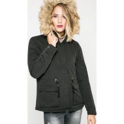 Only - Parka. Czarne parki Only, l, z futra, z kapturem. W wyprzedaży za 79.90 zł.