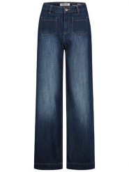 Sublevel Dżinsy - Comfort fit - w kolorze granatowym rozmiar: S. Niebieskie jeansy Sublevel, s, z aplikacjami, z podwyższonym stanem. Za 136.13 zł.