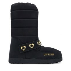 Śniegowce LOVE MOSCHINO. Czarne trapery i śniegowce Love Moschino. Za 819.99 zł.