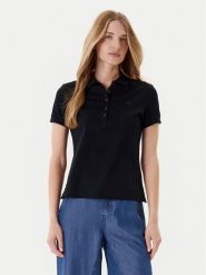 United Colors Of Benetton Polo 3TQJD300W Czarny Slim Fit. Czarne koszulki polo United Colors of Benetton, s, bez wzorów, z bawełny, bez kołnierzyka, bez ramiączek. Za 139.99 zł.