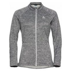 Bluza rozpinana bez kaptura damska ODLO Tencia Mid Layer Full Zip. Szare bluzy Odlo, bez wzorów, bez kaptura. Za 449.99 zł.