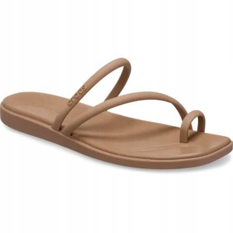 Klapki Dla Dorosłych Crocs Miami Toe Loop. Czarne klapki Crocs, bez wzorów, z materiału, bez obcasa. Za 199.99 zł.