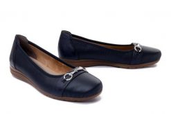 RIEKER L9360-14 blue, baleriny damskie. Niebieskie baleriny Rieker, bez wzorów, bez obcasa. Za 319.90 zł.