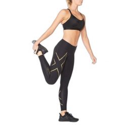 Damskie legginsy kompresyjne o średnim stopniu kompresji 2XU Light Speed. Czarne legginsy 2XU, bez wzorów. Za 528.15 zł.