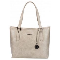 JustBag torebka damska beżowa. Brązowe torebki klasyczne Justbag, bez wzorów, bez dodatków. W wyprzedaży za 187.00 zł.