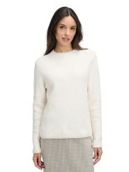 CARTOON Sweter w kolorze kremowym rozmiar: 46. Brązowe swetry Cartoon, bez wzorów, ze splotem, bez ramiączek. Za 129.95 zł.