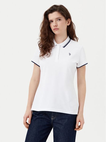 U.S. Polo Assn. Polo WUP0812 Biały Regular Fit. Białe koszulki polo U.S. Polo Assn., m, bez wzorów, z bawełny, bez kołnierzyka, bez ramiączek. Za 139.99 zł.