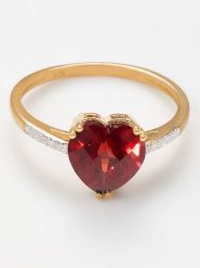 DIAMANTA Złoty pierścionek "Nimué" z kamieniami szlachetnymi rozmiar: 58. Czerwone pierścionki DIAMANTA, z diamentem, złote. Za 1,217.99 zł.