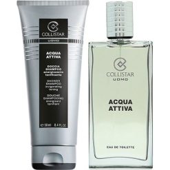 2-częściowy zestaw "Acqua Attiva" - EDT, szampon/żel pod prysznic. Perfumy męskie Collistar. W wyprzedaży za 34.95 zł.