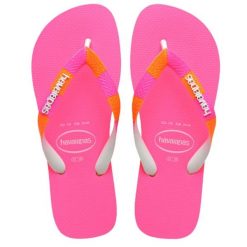 Japonki basenowe damskie Havaianas Top Verano II. Czerwone klapki Havaianas, bez wzorów, bez obcasa. Za 72.00 zł.