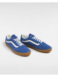 Vans Skórzane sneakersy w kolorze niebieskim rozmiar: 38,5. Niebieskie trampki Vans, bez wzorów, bez zapięcia. Za 201.55 zł.