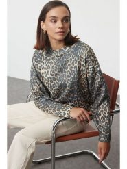 Trendyol Sweter w kolorze beżowo-szarym rozmiar: S. Brązowe swetry Trendyol, s, bez wzorów, bez ramiączek. Za 113.90 zł.