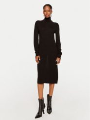 Calvin Klein Sukienka dzianinowa K20K207485 Czarny Regular Fit. Czarne sukienki Calvin Klein, m, bez wzorów, z dzianiny, bez kołnierzyka, bez ramiączek. Za 699.99 zł.