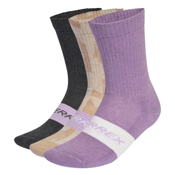 Skarpetki adidas Terrex (x3). Brązowe skarpety Adidas, bez wzorów, z bawełny. Za 100.75 zł.